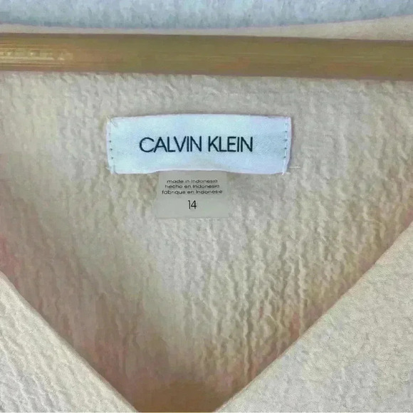 CALVIN KLEIN Womens Pink Stretch Textured Ruffled 3/4 Sleeve Midi‎ Dress Size 14 - Picture 3 of 14